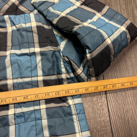 Dickies Quilted Lined Plaid Shacket Jacket Snap Button XL Blue‎ Workwear - Picture 7 of 8